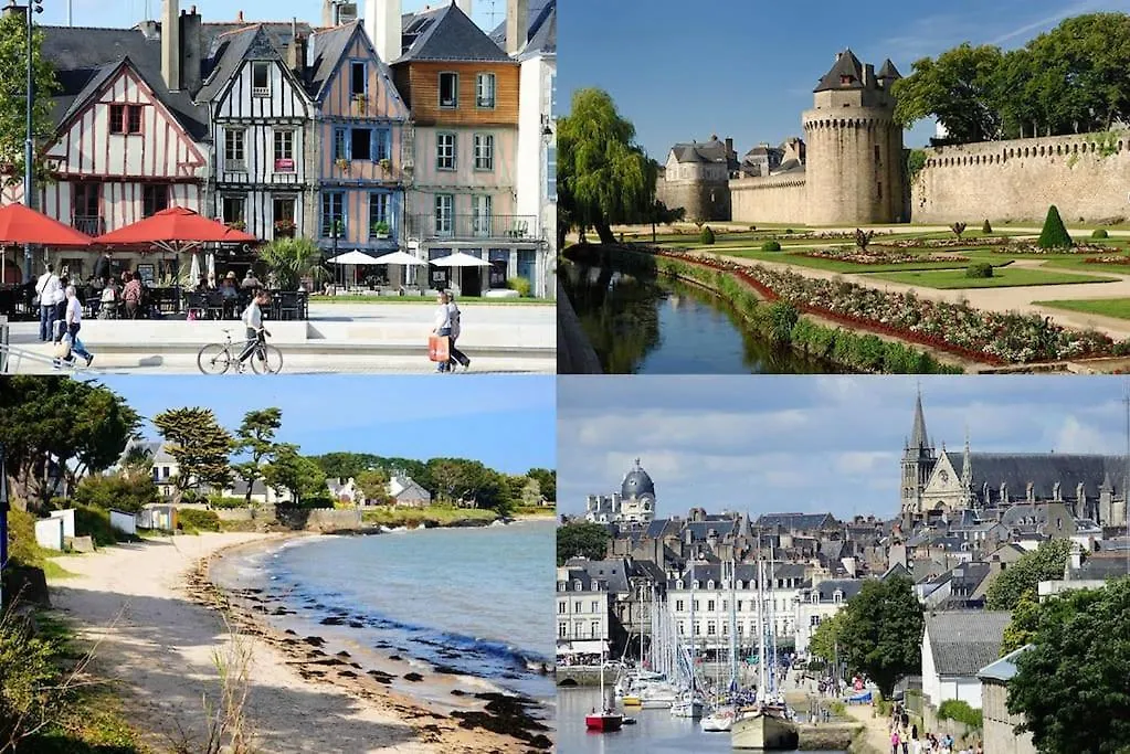 Grand T2 Centre-Ville, Calme, Lumineux Et Spacieux, 1 Chambre, 1 A 5 Pers, Climatisation, Wifi, Parking Libre Et Gratuit 0*, Lorient